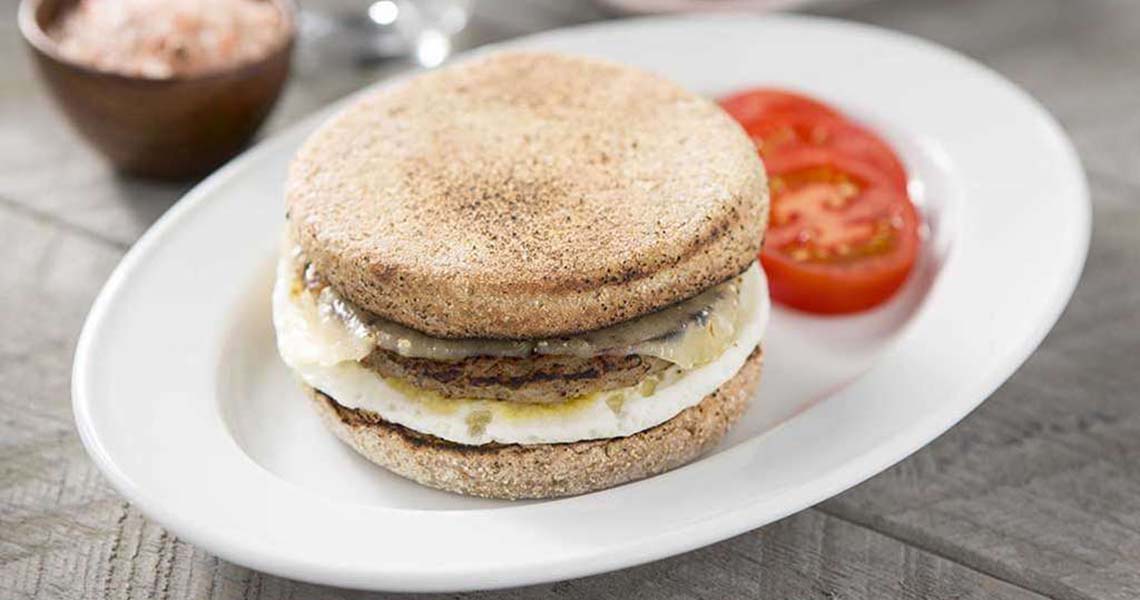 Egg White & Turkey Sausage Breakfast Sandwiches