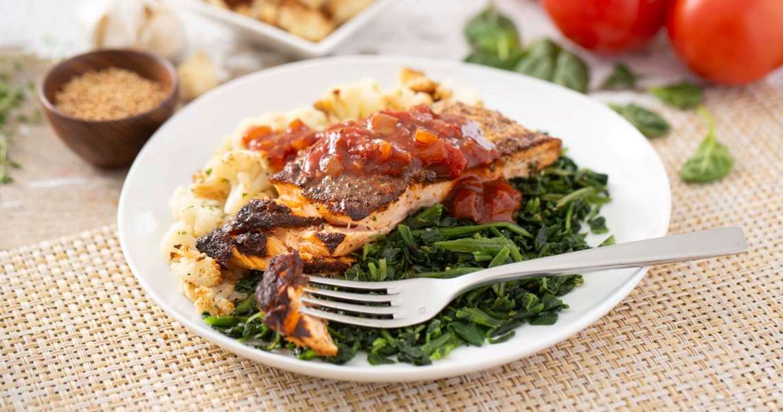 Blackened Salmon With Creole Sauce Blackened Salmon With Creole Sauce
